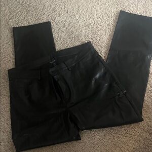 Women’s Black Leather Pants